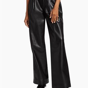 Anine Bing Black faux Leather Pants